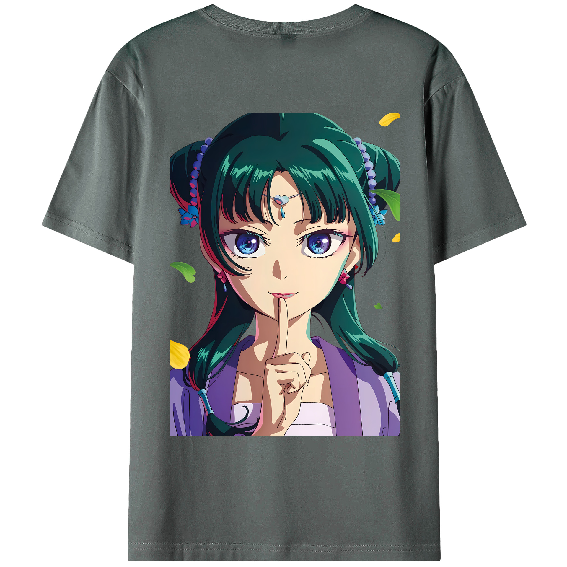 （画像用） 薬屋のひとりごと The Apothecary Diaries 綿100％ メンズ半袖Tシャツ（バックプリント） 通気性